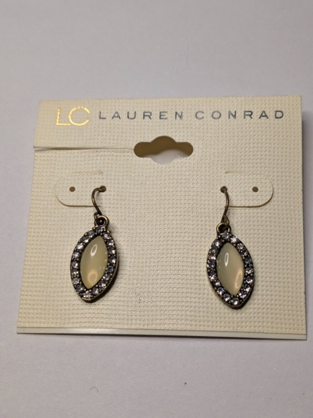 Lauren Conrad Retired Faux Opal Vintage‑Style Drop Earrings (Old New Stock)